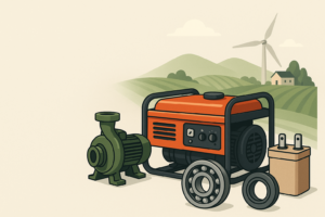 Agricultural generator and water pump system for irrigation and farm use